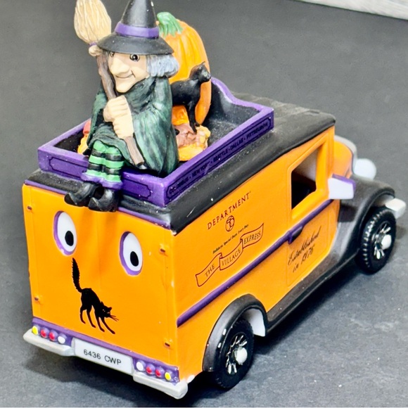 Department 56 Halloween Heritage Village Collection Express Truck & Witch Access - Picture 11 of 16